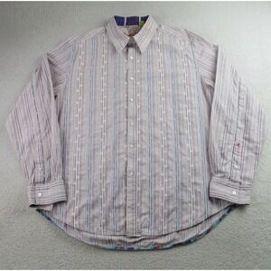 Robert Graham Shirt Mens XL Button Down Long Sleeve Classic‎ Fit Dress Shirt